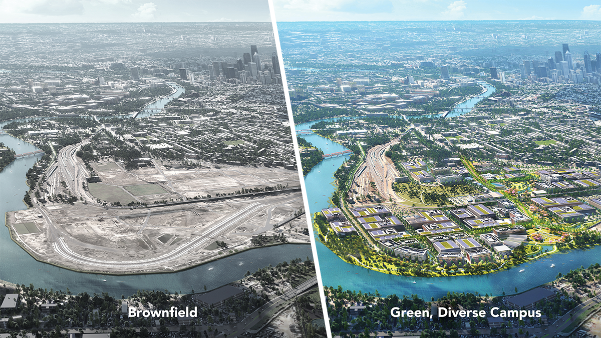 Before and after of the Bellwether District 