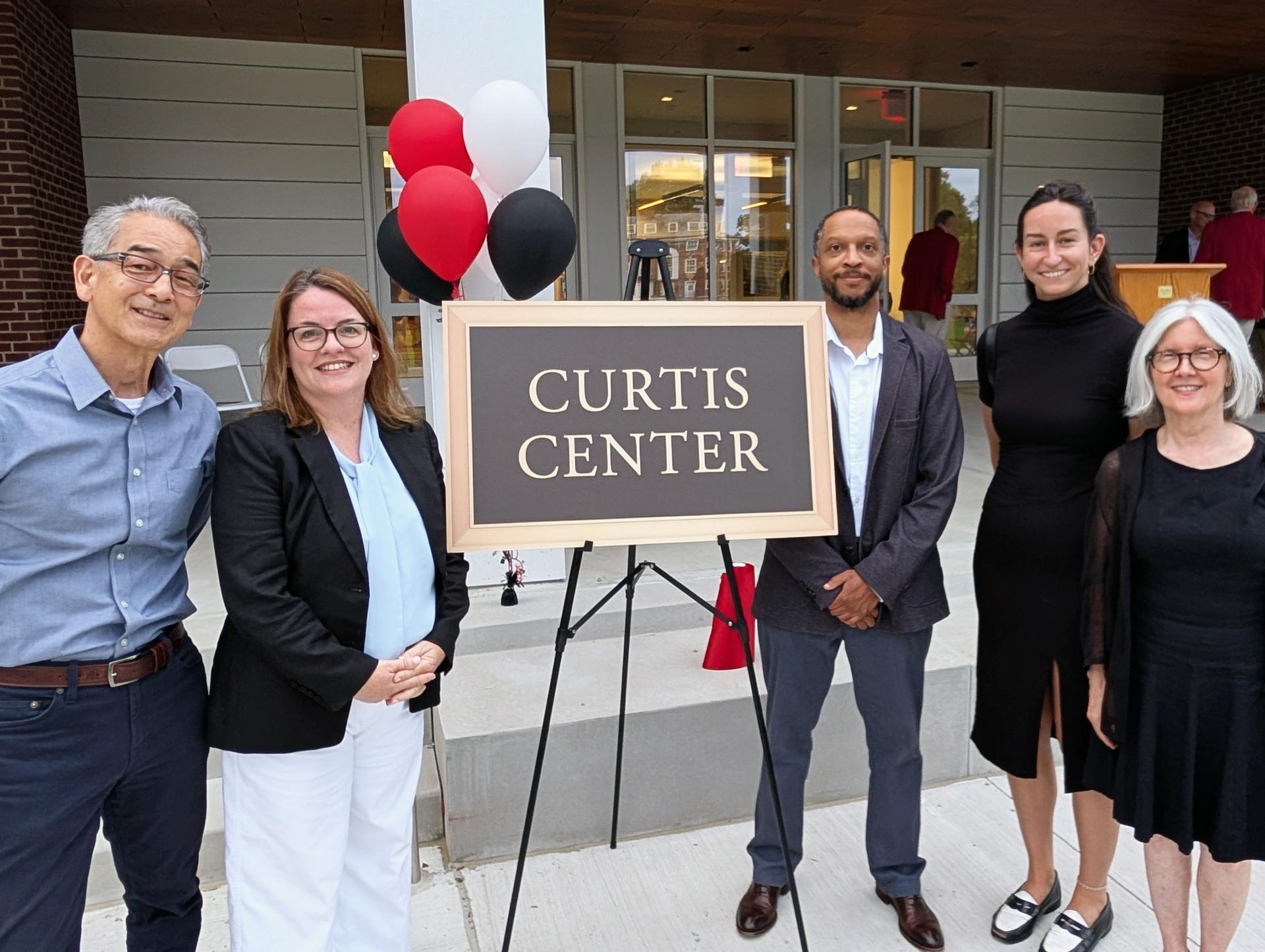 Middlesex School Curtis Center team at ribbon cutting